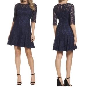 Eliza J Blue Lace Dress Size 8